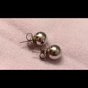Sterling silver ball earrings